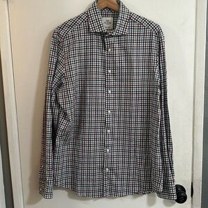 Ben Sherman Plaid Long Sleeve Dress Shirt
